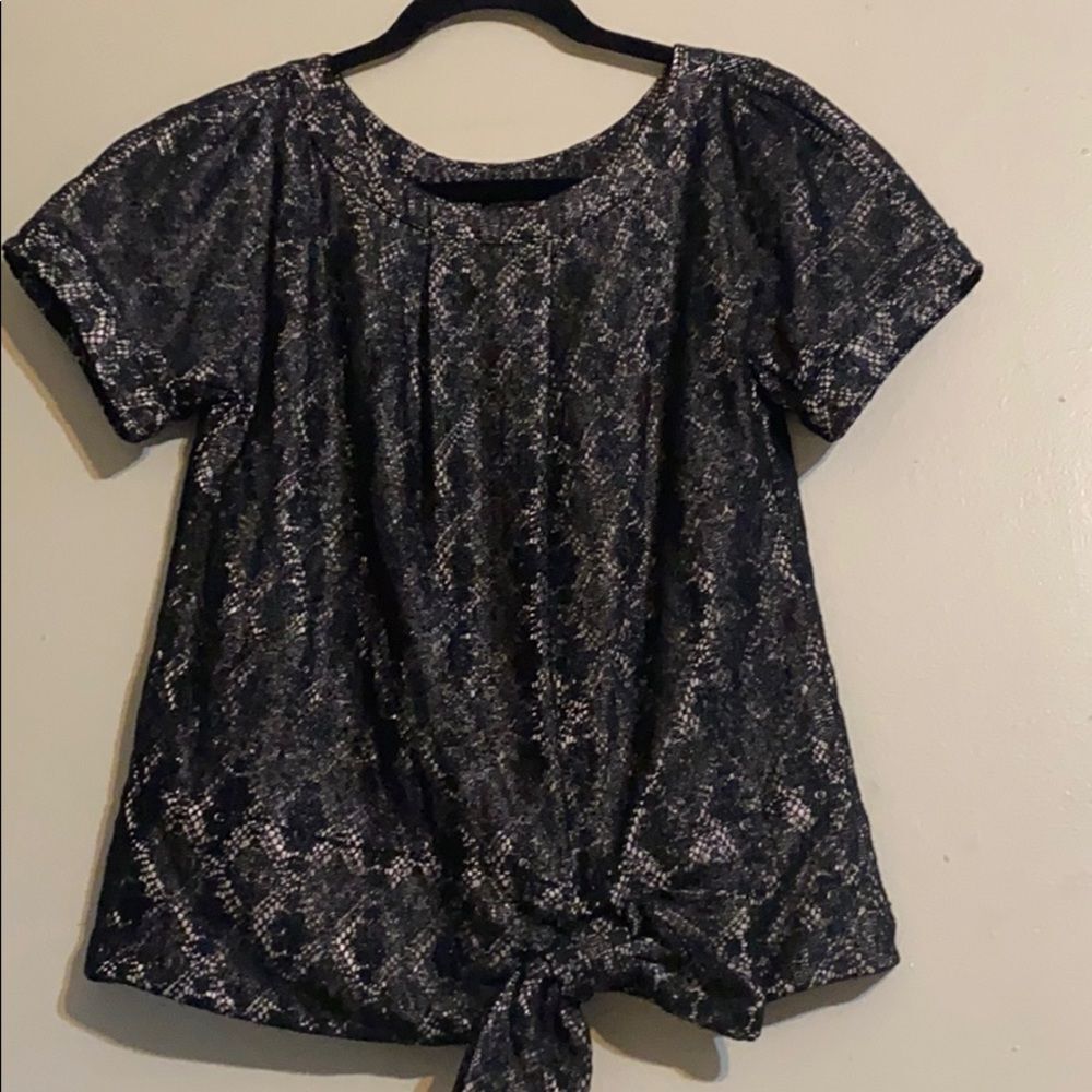 Marc Jacobs Pleated Lace Overlay t…